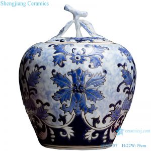 RYPU57 Chinese blue and white ceramic & porcelain jar pot home furniture dining room table sets