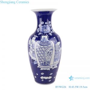 RYWG26 floor vase 44cm Chinese blue and white Ice plum flower ceramic & porcelain vases for home decor ceramic