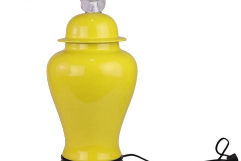 RZRV46-A Yellow color glaze ceramic modern style table lamps
