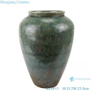 RZSP013 Jingdezhen porcelain American ceramic small vase living room flower arrangement, green pottery pot