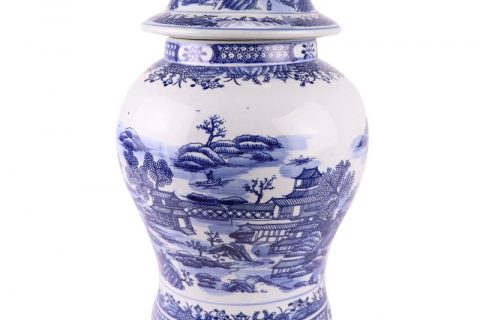 DS-RZSI06 Blue and white landscape jar ceramic table lamp