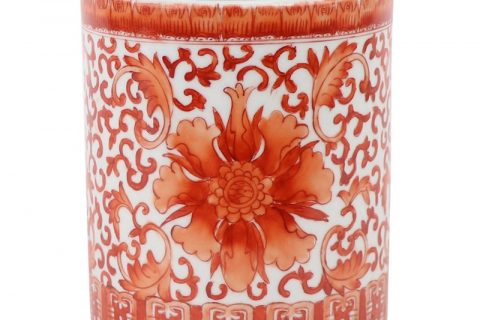 RZIH16-A ceramic lotuses pattern brush pot
