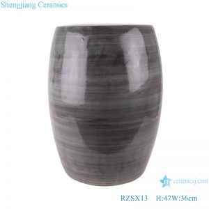 RZSX13 Color glaze kiln black coil grain drum stool cool pier