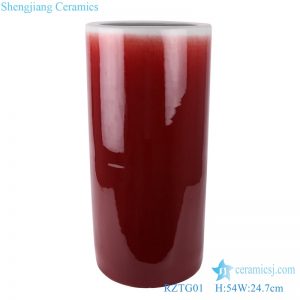 RZTG01 Color glaze red porcelain arrow barrel umbrella stand