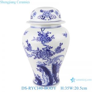 DS-RYCI40-BODY Blue and white general jar shape lamps and lanterns