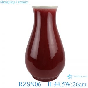 RZSN06 Lang Red glazed fu bucket ceramic vases