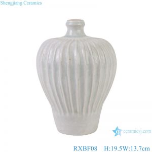 RXBF08 Ancient Celadon ridge pattern Porcelain Decorative Pulm Flower vase