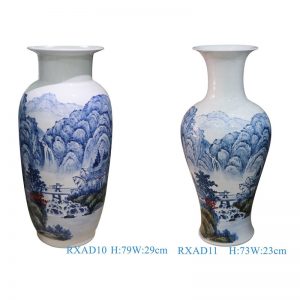 RXAD10-11 31inch 2.5feet Jingdezhen high quality hand painted landscape pattern large porcelain floor vase