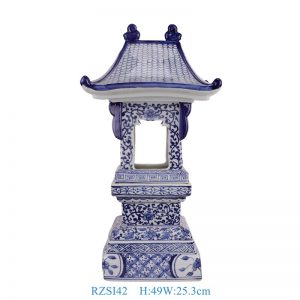 RZSI42 high quality hand painted blue and white ceramic pagoda