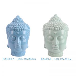 RZKO02-A-B different color available ceramic carving Buddha head