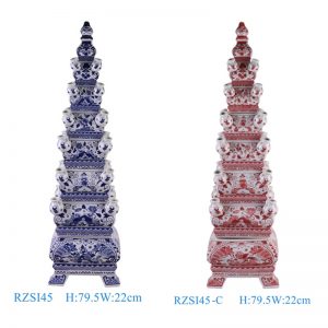 RZSI45-C big size floral pattern flower tower pagoda for home decoration