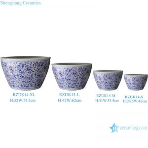 RZUK14 series low price blue and white big size ceramic flower planter