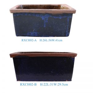 RXCH02-A-B Retro Vintage Terracotta Square Shape Flower Pot Without Hole at Bottom