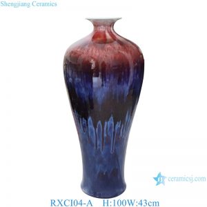 RXCI04-A Jingdezhen Oxblood Kiln Ceramic Female Plum Decorative flower vase