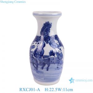 RXCJ01-A Blue and white Kylin Songzi Ice Small size Ceramic flower vase