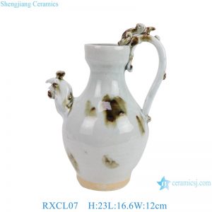 RXCL07 Blue glazed Reactive color phoenix beaked teapot and a chicken head pot ceramic decoration