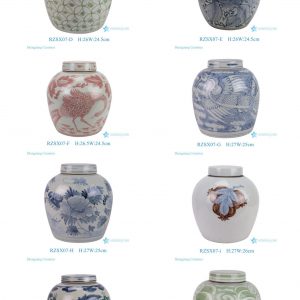 RZSX07 series Jingdezhen design exquisite home decoration ceramic jar with lid