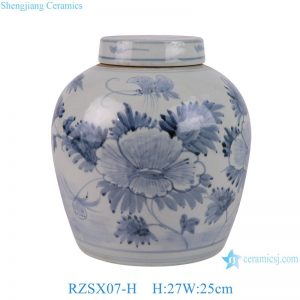 RZSX07-H Jingdezhen design exquisite home decoration ceramic jar with lid