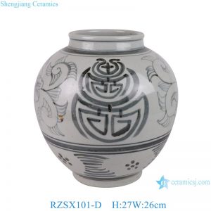 RZSX101-D  High Quality Creative Hand Painted Simple Home Decor Jar