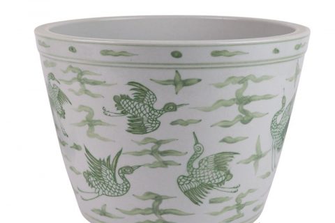 RZSX102-F  Green High Quality Creative Hand Painted Simple Decorative Flower Pot