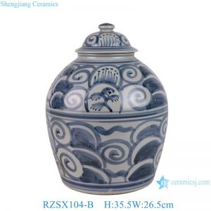 RZSX104-B High quality creative hand-painted simple home decoration ceramic jar