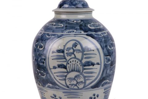 RZSX104-C High quality creative hand-painted simple storage decorative ceramic jar with lid