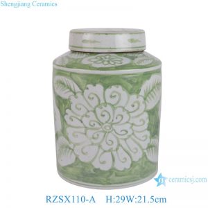 RZSX110-A Hand-Painted Home Decor Ceramic Hand-Painted Jar with Lid