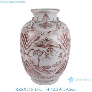 RZSX115-D-L Modern Creative Hand Painted Design Home Decor Ceramic Vase Jar