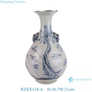 RZSX118-A Modern Hand-Painted Flowers Home Decor Ceramic Vase
