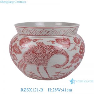 RZSX121-B High quality hand-painted flower home decoration ceramic pot