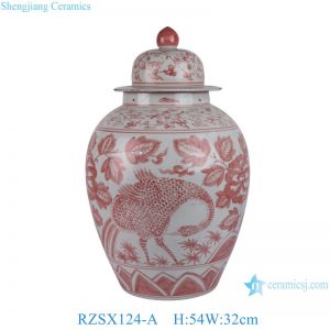 RZSX124-A Jingdezhen blue and white hand-painted exquisite home decoration ceramic jar with lid