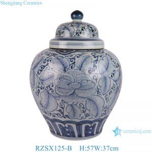 RZSX125-A-B Jingdezhen blue and white hand-painted exquisite home decoration ceramic jar