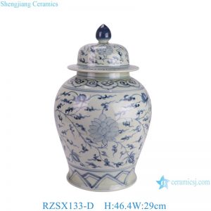 RZSX133-D Jingdezhen hand-painted flowers modern home decoration ceramic jar with lid