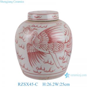 RZSX45-B-C Jingdezhen hand-painted exquisite ceramic jar with lid