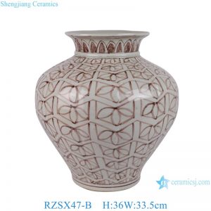 RZSX47-B-C Hand Painted Brown Blue Creative Ceramic Vase Home Decoration