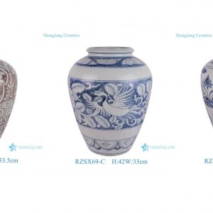 RZSX69-B-C-D Jingdezhen hand-painted animal ceramic picture ceramic jar