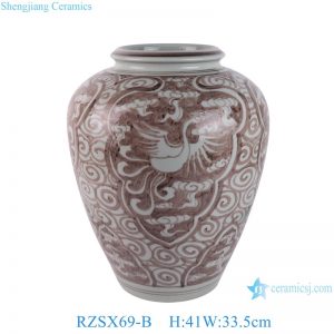 RZSX69-B Jingdezhen hand-painted animal ceramic picture ceramic jar