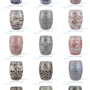 RZSX79 series Various Colors High Quality Creative Hand-painted Ceramic Stool for Garden Decoration