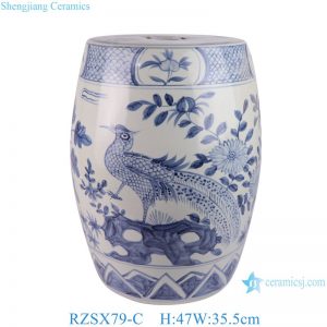 RZSX79-C Various Colors High Quality Creative Hand-painted Ceramic Stool for Garden Decoration