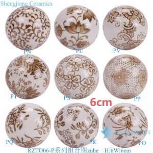 RZTO06-PN-PV-zuhe Jingdezhen modern design excellent quality gifts elegant shape ceramic ball