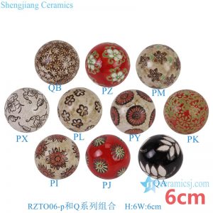 RZTO06-P-Q-zuhe Jingdezhen modern design colorful excellent quality gifts elegant shape ceramic ball