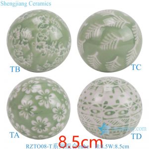 RZTO08-T-series Jingdezhen modern design colorful excellent quality gifts elegant shape ceramic ball