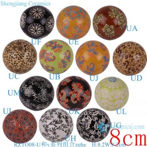 RZTO08-U-V-zuhe  Modern design delicate color excellent quality gifts elegant shape ceramic ball