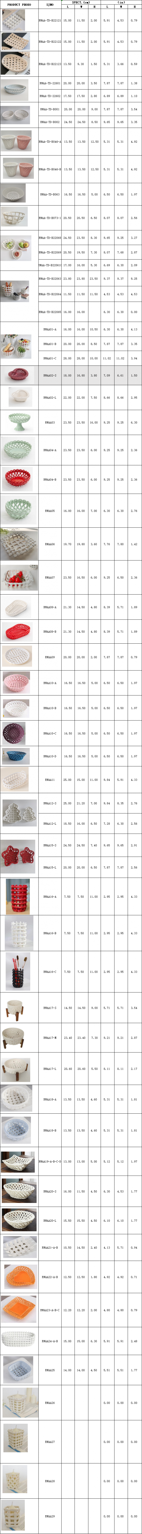 Hand-woven ceramic products
