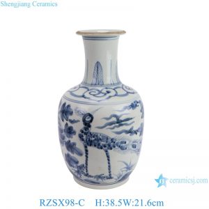 RZSX98-C Hand Painted Cute Simple Animal Peacock Home Decor Ceramic Vase