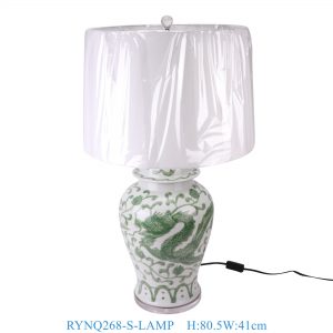 RYNQ268-S-LAMP Jingdezhen hand-painted green dragon pattern ceramic ornament lamp