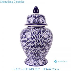 RXCE-67377-DC207 Jingdezhen porcelain home decoration blue and white star pattern ceramic general jar
