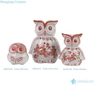 RZTO15-B-C-RZTO16-B Cute Pink White Halloween Hollow Owl Decor for Home Decor Tabletop Decoration
