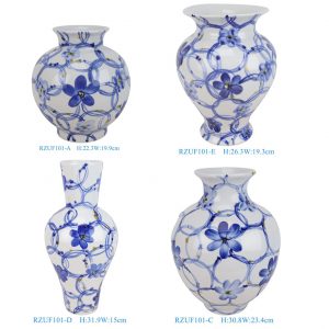 RZUF101-A-C-D-E New Design Affordable Fine Ceramic Urn Big Mouth Vase for Home Decoration Living Room Wedding