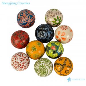 RZTO04-BB 4cm/6cm/8cm/10cm Ceramic Decorative Balls for Shelves, Centerpiece Bowls, Bookshelf  Ceramic Floating ball